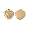PVD Vacuum Plating 201 Stainless Steel Pendants, Crystal Rhinestone Heart Charms, Real 18K Gold Plated, 19.5x18x3mm, Hole: 1.6mm