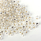 MGB Matsuno Glass Beads, Japanese Seed Beads, 12/0 Silver Lined Glass Round Hole Rocailles Seed Beads, Clear, 2x1mm, Hole: 0.5mm, about 1960pcs/20g