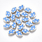 Alloy Enamel Cabochons, Fit Floating Locket Charms, Oval, Dodger Blue, Platinum, 5.5x8x2mm