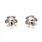 Non-Tarnish 5-Petal 201 Stainless Steel Bead Caps, Flower, Stainless Steel Color, 7.5x8x2.3mm, Hole: 1.2mm