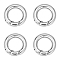 UNICRAFTALE 4pcs Stainless Steel Spring Gate Rings 15mm Inner O Rings Keychain Ring Round Gate Round Clips Snap Hooks Spring Keyring Buckle Clasps for Bag Purse Shoulder Strap Key Chains