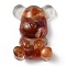 Resin Display Decorations, with Natural Red Agate/Carnelian Chips Inside, Bear, 53.5~53.8x41~41.5x17.5~21mm