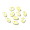 Mocha Fluorescent Style Glass Rhinestone Cabochons, Pointed Back, Oval, Light Topaz, 18x13x5.5mm