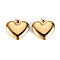 304 Stainless Steel Pendants, with Jump Rings, Heart, Real 14K Gold Plated, 19x20x5mm, Jump Ring: 4.8x0.8mm, 3.2mm inner diameter