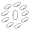 DICOSMETIC 10Pcs Oval Lock Key Clasps 26mm Screwable Key Rings Set Screw Carabiner Charms Connectors Stainless Steel Lock Key Ring for Home Car Keys Organization Crafts Making