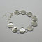 Brass Bracelet Making, Bracelet Blanks, Platinum Color, 210mm, Tray: 14mm