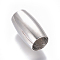 Tarnish Resistant 304 Stainless Steel Magnetic Clasps with Glue-in Ends, Oval, Stainless Steel Color, 21x12mm, Hole: 8mm