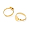 Brass Pad Ring Base Findings, Adjustable, Cadmium Free & Lead Free, Golden, 19mm