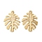 Brass Pendants, Cadmium Free & Nickel Free & Lead Free, Leaf, Real 18K Gold Plated, 19x13.5x1mm, Hole: 1.4mm