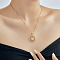 Exquisite Hollow Heart Brass Micro Pave Clear Cubic Zirconia Heart Pendant Necklaces, Simple and Luxurious for Daily Wear and Valentine's Day, Golden, 15.75 inch(40cm)