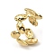 304 Stainless Steel Open Cuff Rings, Oval, Real 18K Gold Plated, US Size 7 1/4(17.5mm)