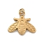 304 Stainless Steel Charms, with Jump Ring, Insect Charms, Ion Plating(IP), Golden, 14.5x13.5x1.5mm, Hole: 1.5mm