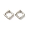 CCB Plastic Bead Frames, Rhombus, Platinum, 12x12.5x3.5mm, Hole: 1.6mm, Inner Diameter: 7mm