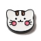 Opaque Resin Cabochons, Cartoon Cabochons, for Jewelry Making, Cat Shape, 19.5x23x5mm