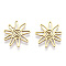 Ion Plating(IP) 304 Stainless Steel Pendants, Laser Cut, Sun Charm, Real 18K Gold Plated, 19.5x21x1.5mm, Hole: 1.2~1.5mm