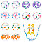 PandaHall Hollow Glass Beads, 12pcs 6 Styles Glass Enamel Beads 14mm Double Hole Glass Globe Wish Ball Transparent Round Ball Bottles for Earring Necklace Jewellery Making Chtistmas Decor