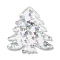 Christmas Theme Opaque Printed Acrylic Pendants, Christmas Tree, White, 37.5x35.5x2.5mm, Hole: 1.5mm