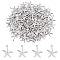 120Pcs 316 Surgical Stainless Steel Pendants, Starfish, Stainless Steel Color, 18x15x2mm, Hole: 1.2mm