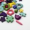 Synthetic Turquoise Beads, Dyed, Mixed Shapes, Mixed Color, 8~36x5~36x5~12mm, Hole: 1~3mm