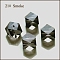 K9 Glass, Imitation Austrian Crystal Beads, Grade AAA, Faceted, Cornerless Cube Beads, Gray, 7.5x7.5x7.5mm, Hole: 0.9~1mm