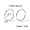 Exaggerated Stainless Steel Hoop Earrings, Silver, 35.2x3mm