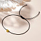 Brass Heart Beaded Bracelets, Adjustable Fiber Cord Bracelets for Cuople Friends, Black, Inner Diameter: 11 inch(28cm)
