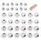 36Pcs 3 Style 201 Stainless Steel Beads, Round, Stainless Steel Color, 3~5.5x2.5~5mm, Hole: 1.2~2mm, 12pcs/style