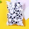 Plastic Doll Craft Activities Eyeball Moving Eyes, with Back Adhesive Stickers, Oval, White, 16x12x4mm, 150pcs/bag