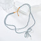 Acrylic Double Layer Necklaces, with Alloy Lobster Claw Clasp, Bowknot Pendant Necklace for Women, Light Blue, 15.28 inch(38.8cm)