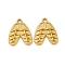 Ion Plating(IP) 304 Stainless Steel Pendants, Sandal Shoe Charms, Real 18K Gold Plated, 17x14x2.5mm, Hole: 1.6mm