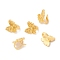 Rack Plating Brass S Hook Clasps, Long-Lasting Plated, Lead Free & Cadmium Free, Butterfly, Matte Gold Color, 10x11mm, Hole: 1.5mm
