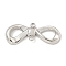 Non-Tarnish 304 Stainless Steel Bowknot Links Connector Charms, Stainless Steel Color, 11x30x3mm, Hole: 1.6mm