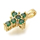 Подвески из латуни с прозрачным фианитом KK-M101-01G-05-2