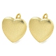 Серьги-кольца из латуни в форме сердца EJEW-Q390-09G-1