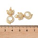 Латунные микропаве прозрачные подвески с фианитом KK-B083-34C-G-3