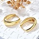 Овальные серьги-кольца из латуни EJEW-Z086-08G-3