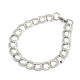 Модные браслеты из кубинской цепи из нержавеющей стали 304 STAS-A028-B058P-1