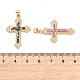 Латунные микропаве прозрачные подвески с фианитом KK-S048-06G-3