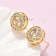 Серьги-гвоздики из циркония X-EJEW-Q015-10G-1