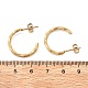 Серьги-гвоздики из нержавеющей стали 304 в форме буквы С EJEW-R017-02G-04-4