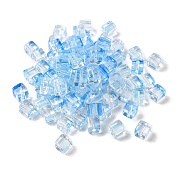 Двухцветные прозрачные стеклянные бусины GLAA-NH0001-03B