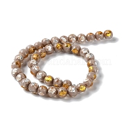 Ручной работы золотые и серебряные бусины Lampwork фольги GLAA-G107-07B-07