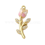 Brass Micro Pave Cubic Zirconia Pendants KK-C119-18C-02