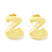 Серьги из латуни с покрытием стойки EJEW-S222-01G-Z