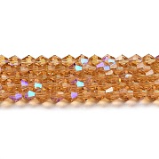 Прозрачные стеклянные бусины гальваническим пряди GLAA-F029-3mm-D18