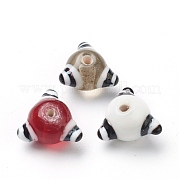 Ручной работы ухабистым Шарики Lampwork LAMP-J092-07B