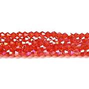 Прозрачные стеклянные бусины гальваническим пряди GLAA-F029-3mm-A14