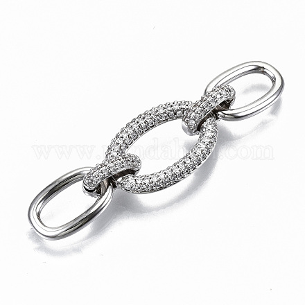 Латунные соединители с прозрачным кубическим цирконием KK-S061-45P-NR-1