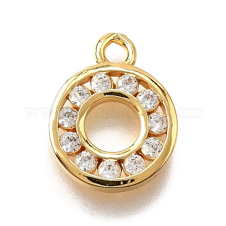 Латунные микро проложить кубического циркония подвески KK-D385-02G-02-1
