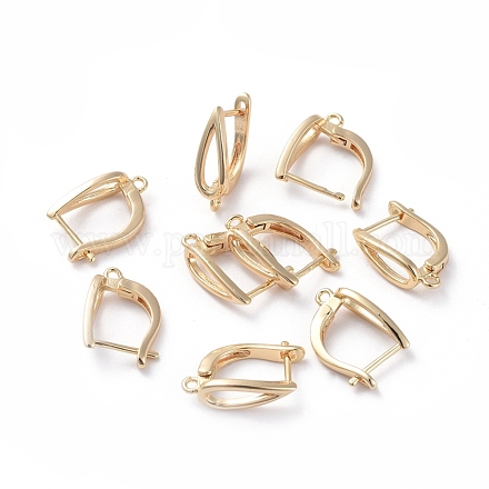 Латунные серьги-кольца с застежкой сзади KK-L180-113G-1